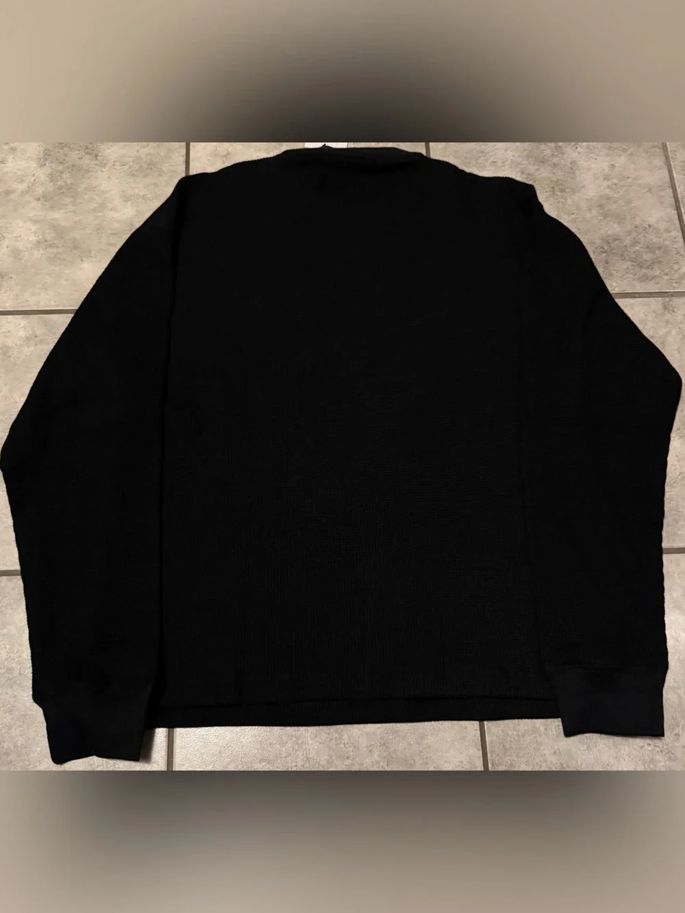 Jordan Flight Mountainside Black Long Sleeve Waffle Knit Top men’s Size Medium